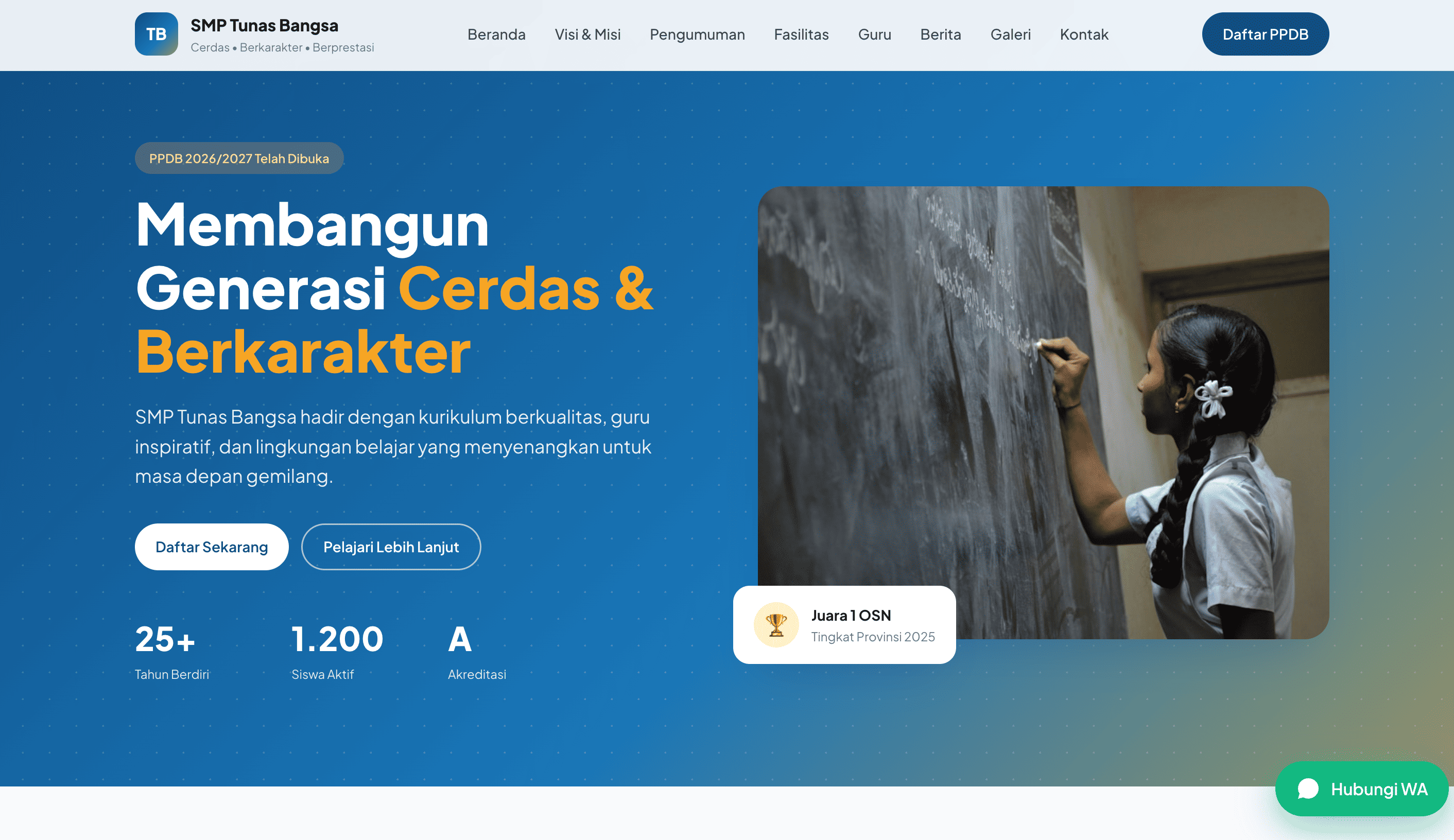 Template Website Sekolah SMP Tunas Bangsa